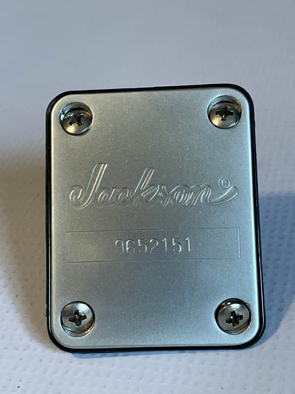 2000's Made in Japan Jackson DK3 Dinky Guitar Factory Brushed Chrome Neckplate & Screws image 1