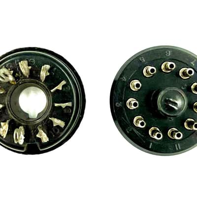 Amphenol 11-Pin Vintage Connectors for Hammond Organ / Leslie Speaker USA-Pair (Male & Female) image 1