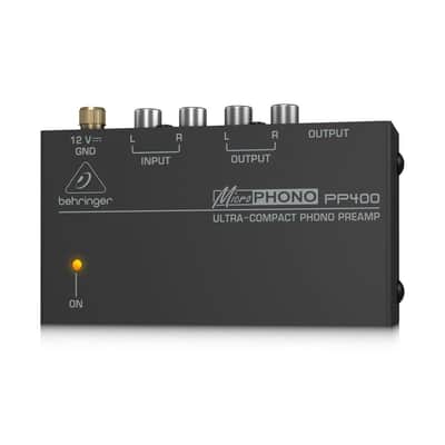 Behringer Microphono PP400 Ultra-Compact Phono Preamp, 50W Output Impedance, RIAA Frequency Response image 6