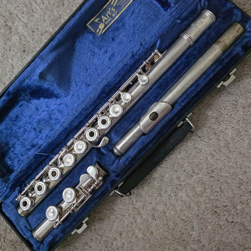 DeFord USA (Emerson) Flute Open Hole Uncommon Model C Foot Inline G & Case- Read image 1