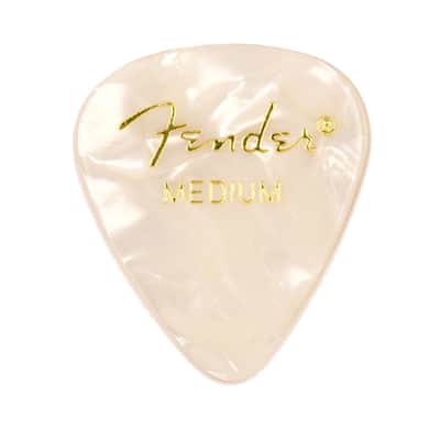 Genuine Fender® 351 Premium Picks, 12 pack, White Moto Medium 198-0351-805 image 1