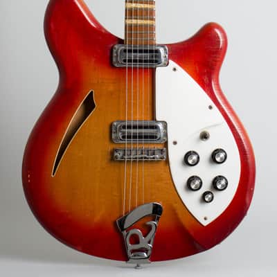 Rickenbacker  Model 360 Thinline Hollow Body Electric Guitar (1967), ser. #GB-572, original silver Tolex hard shell case. image 3