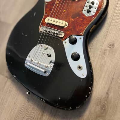 1963 Fender Jaguar – Black Refinish – Mastery Bridge + Original Bridge – Hardshell Case image 21