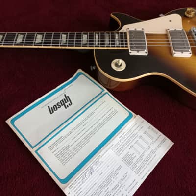 RARE 2-piece top Gibson Les Paul Standard 1981 Tobacco Sunburst with Tim Shaw & Chainsaw case image 12