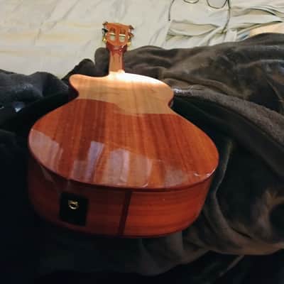 Kala KA-ATP-CTG-CE Solid Acacia Series Tenor Ukulele with Cedar Top, Cutaway, and EQ 2010s - Gloss Natural image 4