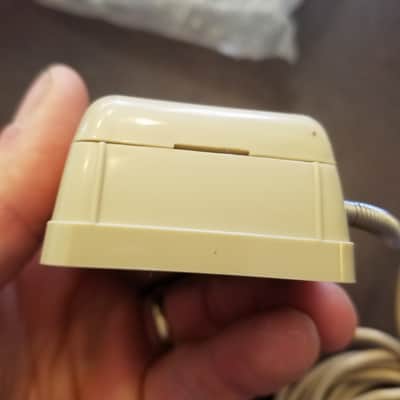 Sony F-7B 10 kOhm Dynamic Mic 1970s Cream and dark brown image 3