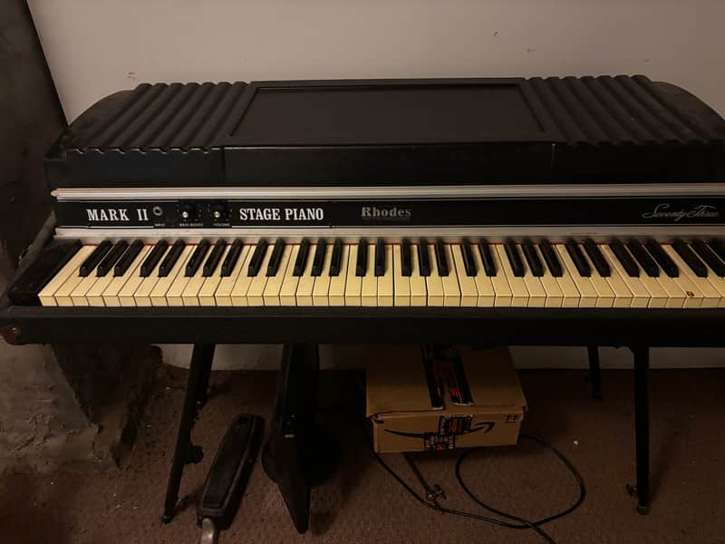 Rhodes Mark II Stage 73-Key Electric Piano 1979 - 1983 - Black Flat Top image 1