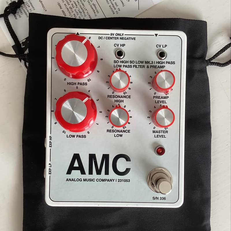 Analog Music Company SHSL So High So Low Preamp + Filter Pedal (White) image 1