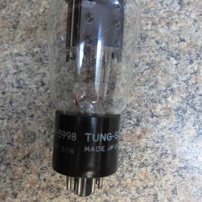Tungsol 5998 Triode Power Tube, Domino Plates,Test Strong/Balanced Vintage Military USA Spec, Ex Sound/Performance image 4