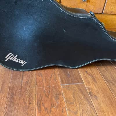 Vintage Gibson Chip Board Case Black with Red Interior image 3