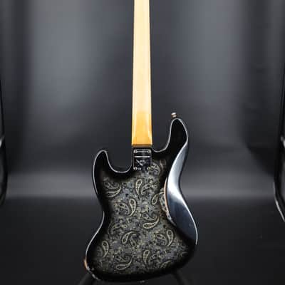 Fender Custom Shop Limited Edition Jazz Bass Relic 3A Rosewood Fingerboard 2024 - Black Paisley image 8