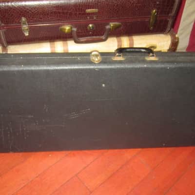 ~1969 / 1970s Rickenbacker 330 / 360 hardshell case black w/ blue interior image 2