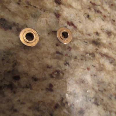 Vintage Pair Gibson Gold Guitar Oversize Wide Flange Tuner Ferrel Bushing image 1