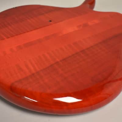 1990 Pedulla MVP-5 Bass Fretless Conversion 5-String Red w/HSC image 15