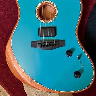 Fender American Acoustasonic Jazzmaster, Ocean Turquoise image 5