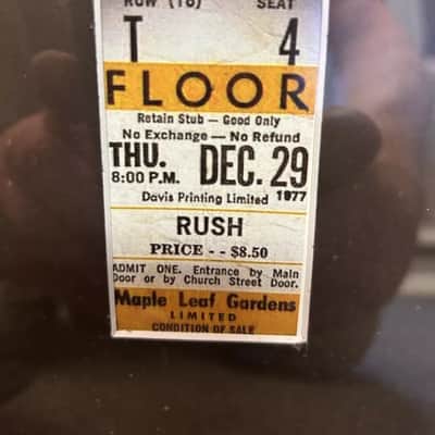 Rush 2112 Drum Stick And Signed Program Cover Lee Lifeson Peart image 5