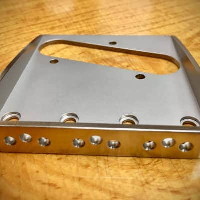Van Dyke-Harms Telecaster Hybrid Bridge-Stainless Steel, Toploader, String Through image 4