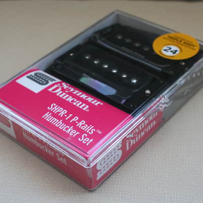 Seymour Duncan P-Rails Pickup Set w/ Pre-Wired TS-2 Les Paul Mounting Ring System - black image 9