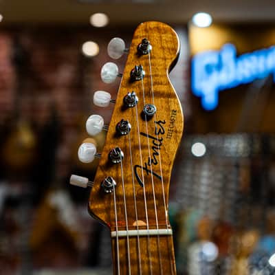 Fender CS American Custom Tele NOS 1-P R3AF MN SBT 2025 - Sapphire Blue Transparent image 12