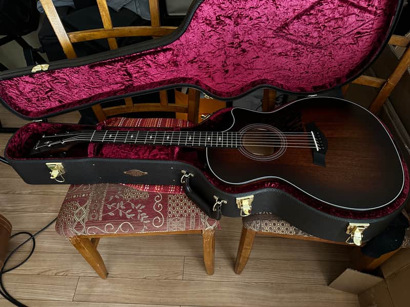 Taylor 324ce Grand Auditorium Mahogany Shaded Edgeburst ES2 2025 - Mahogany Shaded Edgeburst