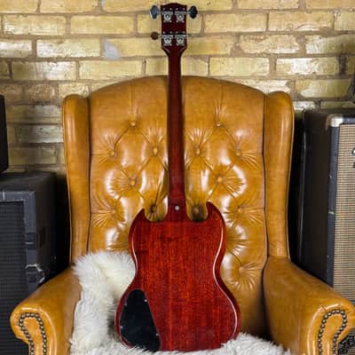 1969 Gibson EB3 Cherry Vintage 2 Pickup SG Electric Bass Guitar W/ Original Hardshell Case! image 2