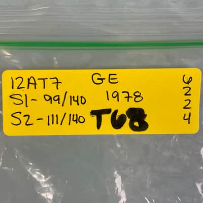 1978 General Electric 12AT7 ECC81 Vintage GE Preamp Tube! T68 image 8
