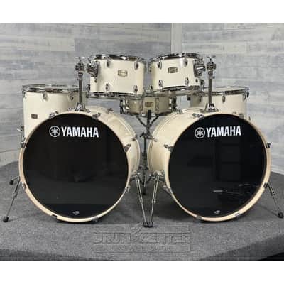 Yamaha Stage Custom Birch 7pc Drum Set (24" Double Bass) Classic White image 1
