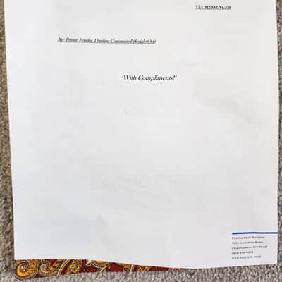 PRINCE Owned and Used Fender Thinline Telecaster with Paisley Park Document. image 8