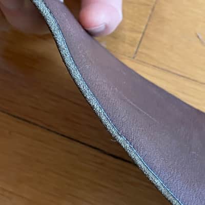 vintage USA 1970's guitar strap 3.5" leather for guitar bass archtop les paul rock hippie strap image 7