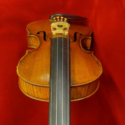 German Stradavarius Copy of 1737 4/4 Violin Antique Vintage Violin 1890-1920 - Medium Brown Varnish image 3