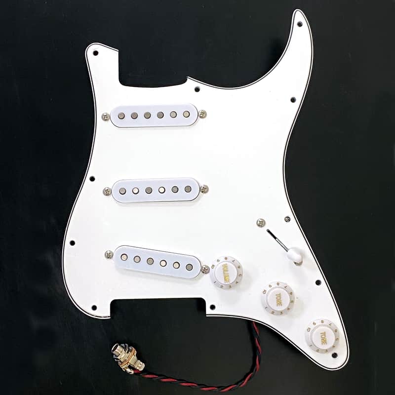 AxLabs Habanero Loaded Strat-Style Pickguard - S/S/S 2023 - White with White Covers image 1