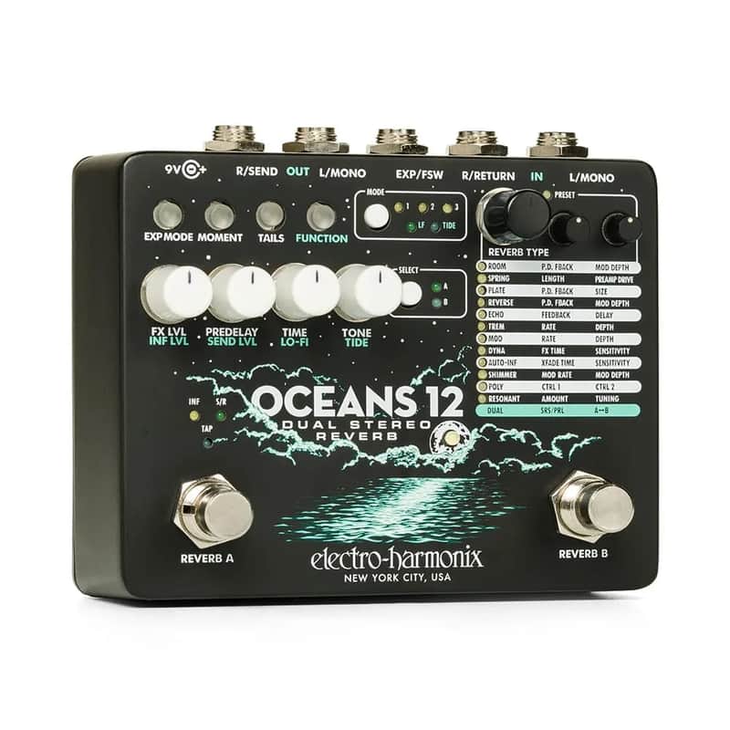 Electro-Harmonix Oceans 12 Dual Stereo Reverb Pedal image 1
