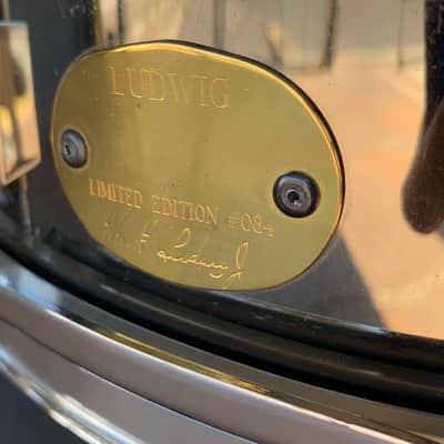 *RARE* 80's/90's Ludwig 3x13 Engraved Black Beauty #84 Piccolo Snare Drum w/ Hard Case image 7