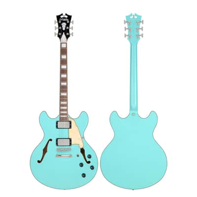 D'Angelico Guitars DAPDCSGRNS Premier DC Electric Guitar, Surf Green w/ Gig Bag image 1