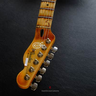 Fender Telecaster 50th Anniversary Olympic White over Blue Zebra Heavy Aged Relic (RARE) image 19
