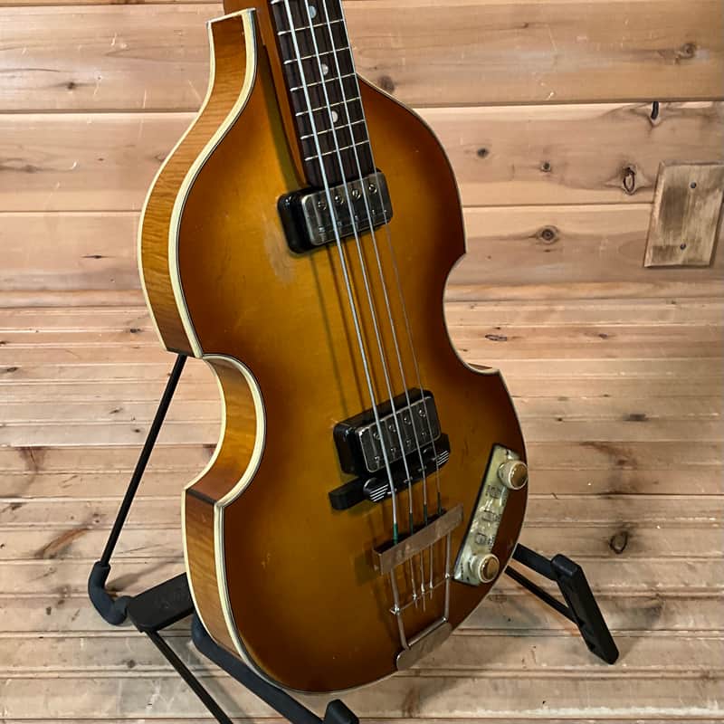 Hofner 1963 Relic Hollowbody Electric Violin Bass - Aged Sunburst image 1