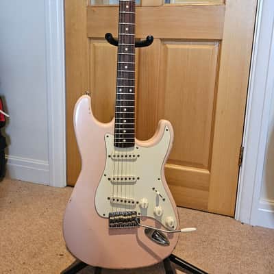 Haar Trad S Custom Shop Relic Stratocaster in shell pink w/Amber pickups image 1
