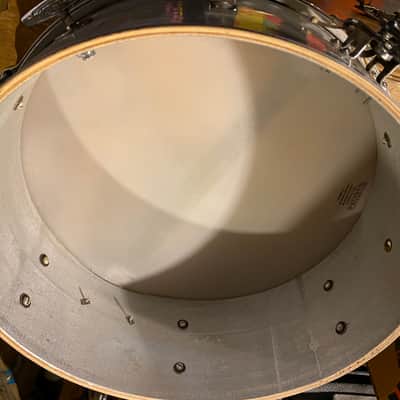 Gorgeous Gretsch Dixieland 14x5.5" 6-Lug Snare Drum with Round Badge 1958 - 1971 - White Marine Pearl image 20
