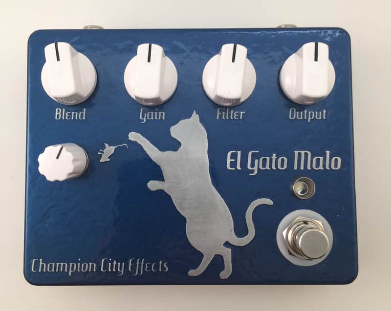 Champion City Effects El Gato Malo 2016 Acid Etched/Metallic Blue image 1