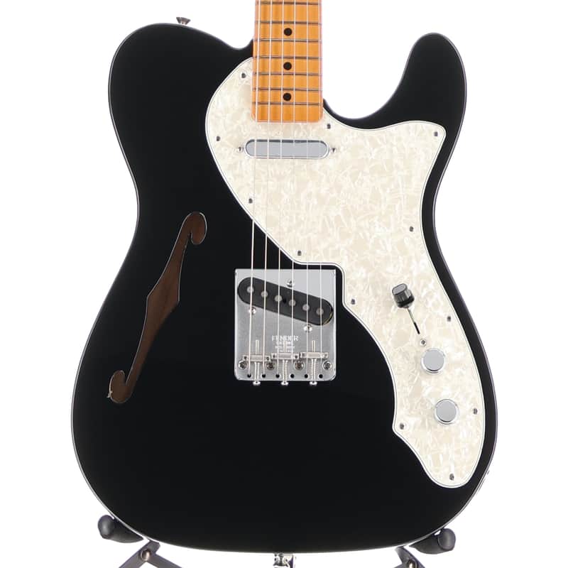 Fender Certified Pre-Owned Vintera II '60s Telecaster Thinline, Maple Fingerboard, Black (G7) (16414) image 1