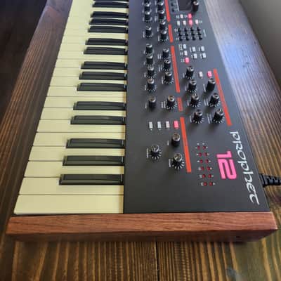 Dave Smith Instruments Prophet 12 61-Key 12-Voice Polyphonic Synthesizer Black with Wood Sides
