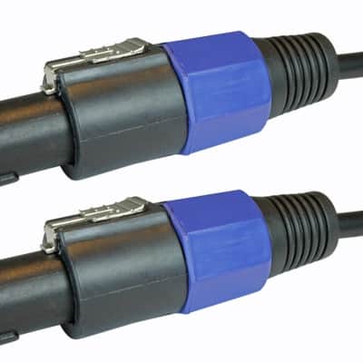 2 PACK 100 ft foot feet speakon compatible pro audio speaker cables PA DJ cords image 2
