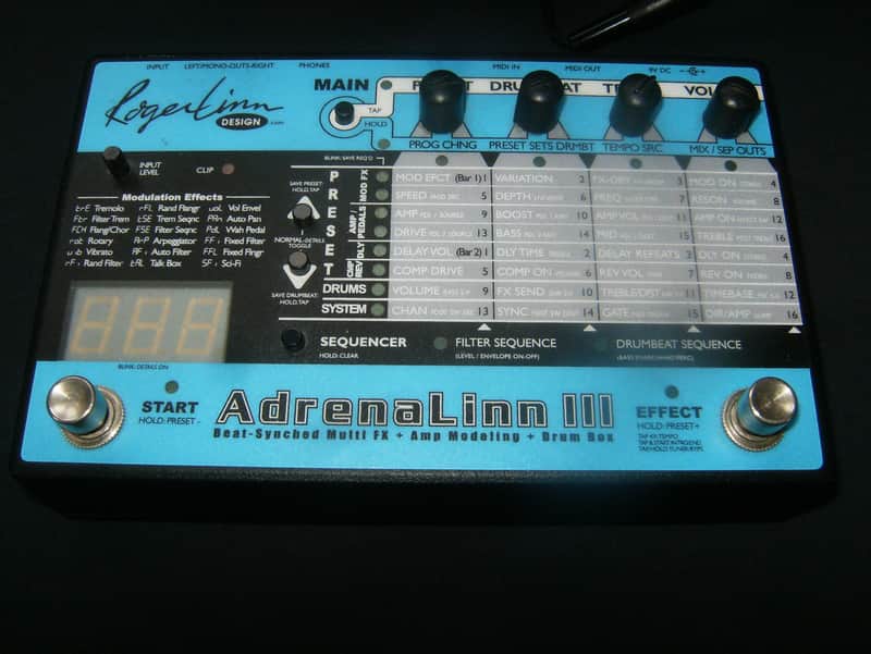 Roger Linn Design Adrenalinn IIIアドレナリンⅢ Roger Linn AdrenaLinn III Blue 2010s | Reverb