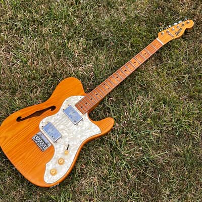 1974 Greco TE-450N Thinline Tele ... EMBOSSED Maxon PU-103 Prototype Wide-Range Humbuckers ... BAKED MAPLE FRETBOARD ... (Made In Japan Lawsuit Era) + GIGBAG image 10