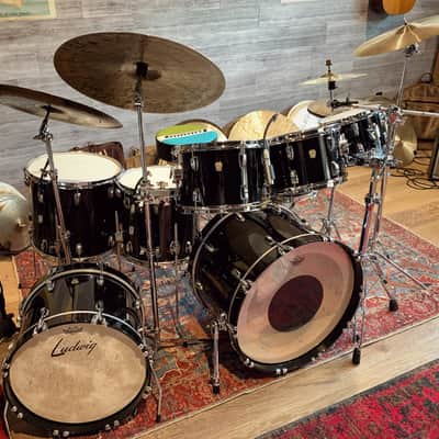 Ludwig  Classic maple  drum set  - Sable Black image 2