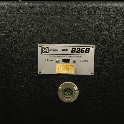 1973 Ampeg B25B Electric Bass Guitar Tube Amplifier Stack 2x15" Speaker Cab image 11