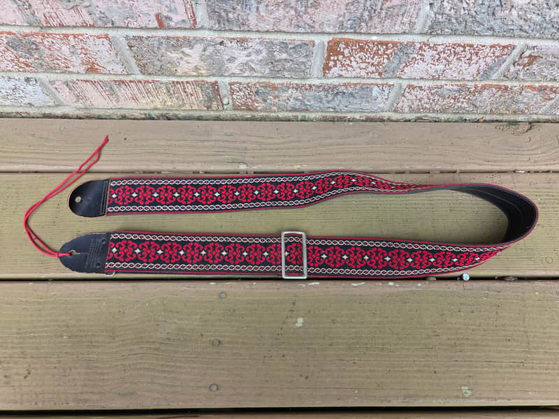 Vintage 1960's Bobby Lee "No-Scratch" Guitar Strap! Cool Bohemian Pattern, Metal Buckle! image 1