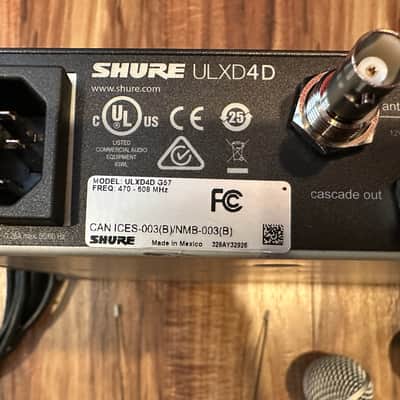 Shure ULXD4D G57 Dual Wireless Receiver + 2 ULXD1 Bodypacks + 2 ULXD2 Handhelds (470-608 MHz) image 4