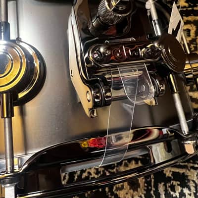 DW Collector's Series Satin Black Over Brass 5.5x14" Snare Drum - Satin Black with Black Nickel Hardware image 3