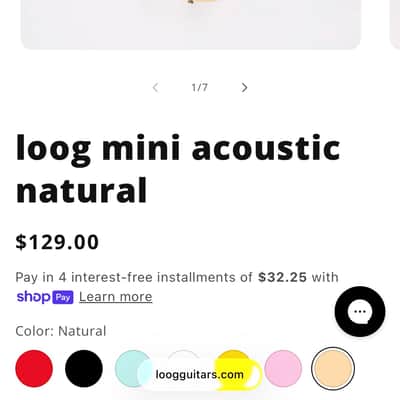 Loog LG02 Acoustic Loog II 3-String Mini Guitar 2010s - Natural image 1